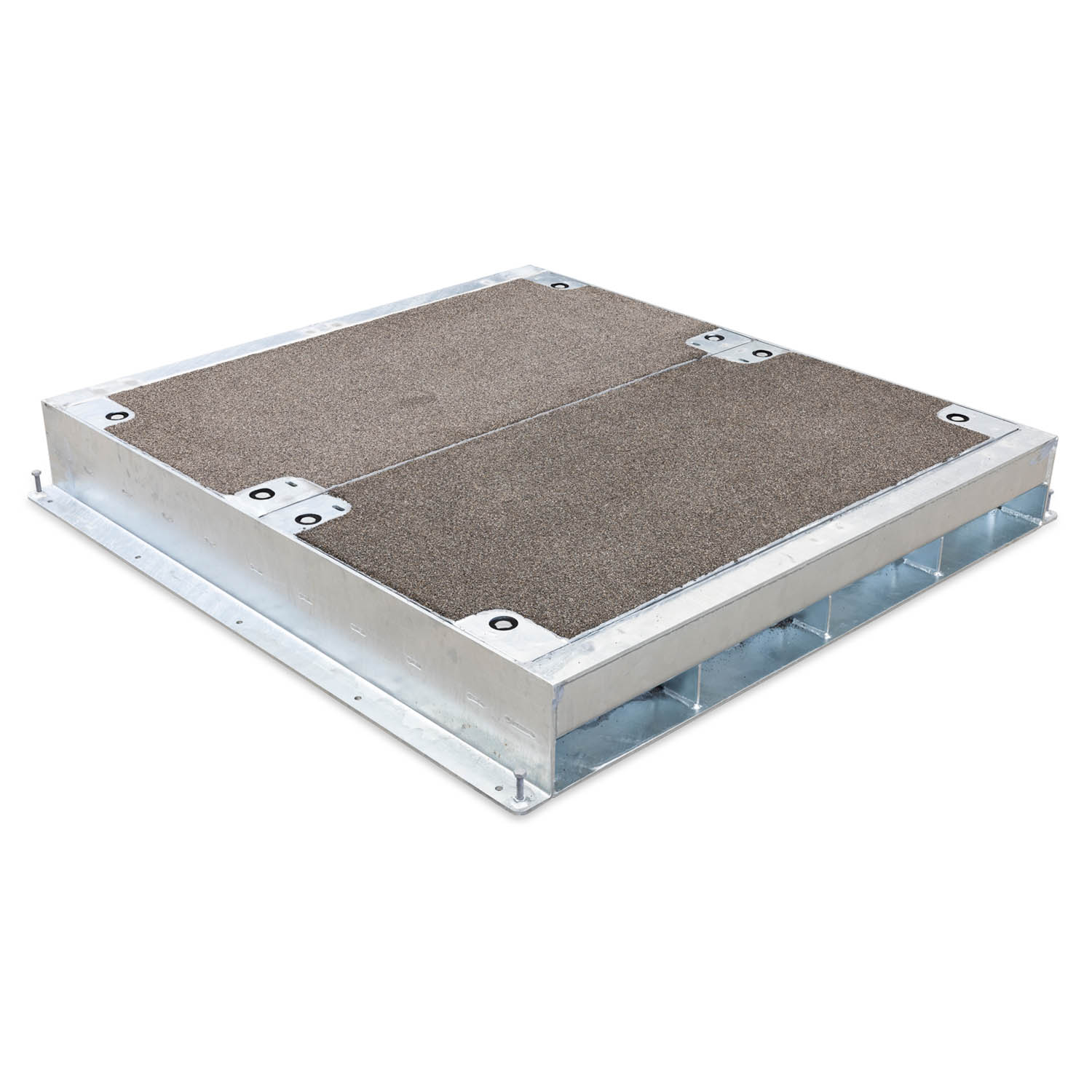 Dæksel 1600x1600 Fast karm - varmgalvaniseret  - 40T Bauxit