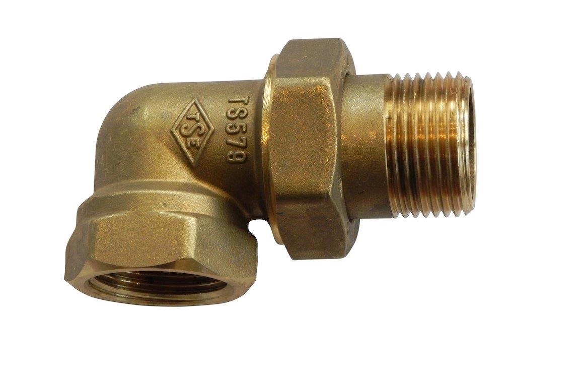Radiatorforskruning 3/4" vinkelløbende - messing - muffe/nippel (VVS)