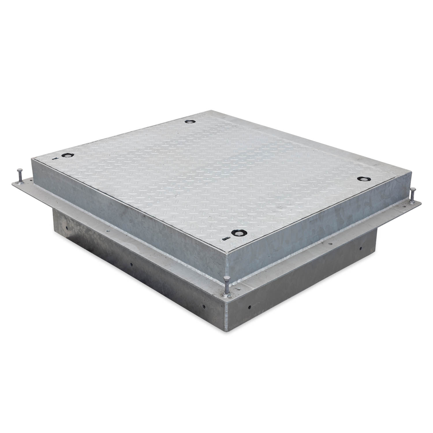 Dæksel 1000x1200 m. skørt - varmgalvaniseret  - 40 T