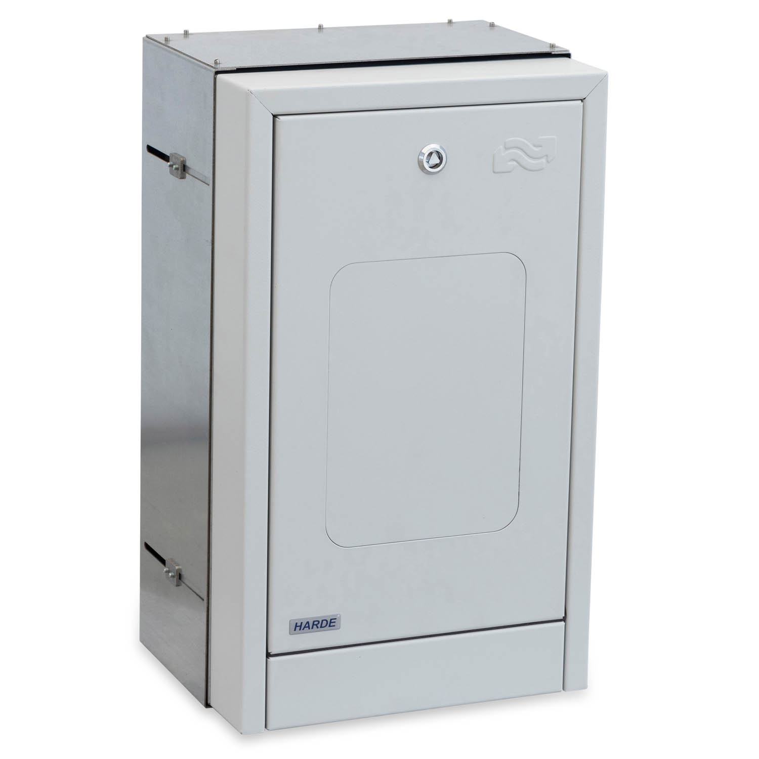 Indmuringsskab H590B350D200-350mm. -låge for fjernaflæsning - RAL 7035
