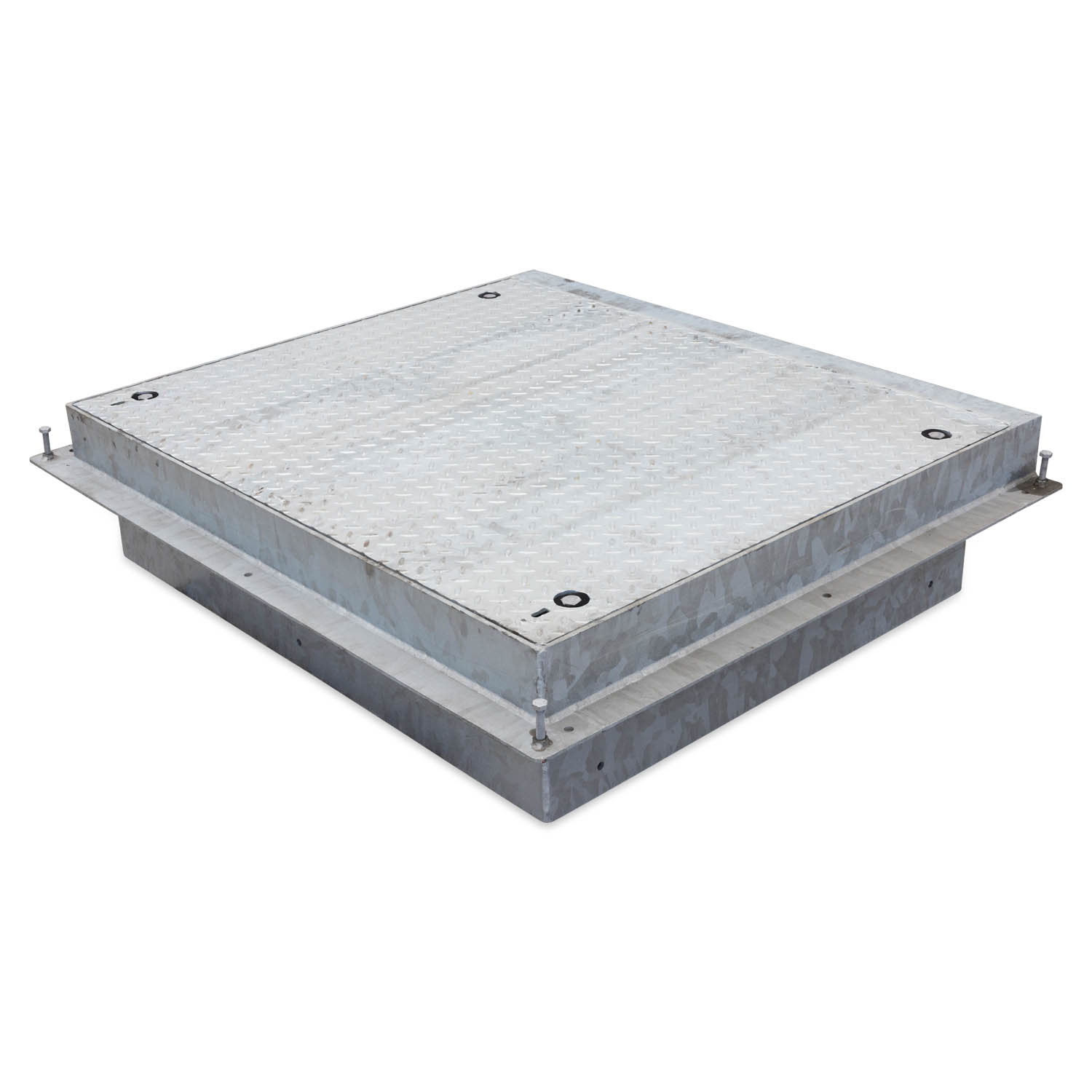 Dæksel 1200x1400 m. skørt - varmgalvaniseret  - 40 T