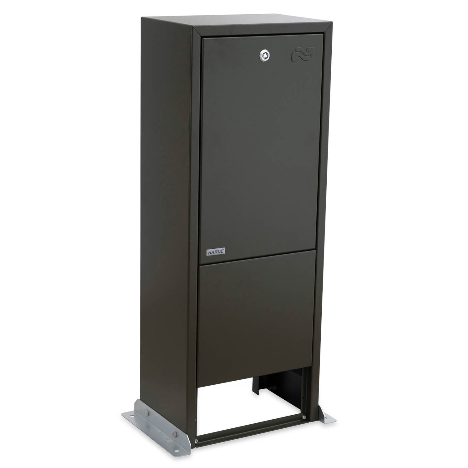 Fritstående skab  b380 d250 h1000 mm. - RAL6006