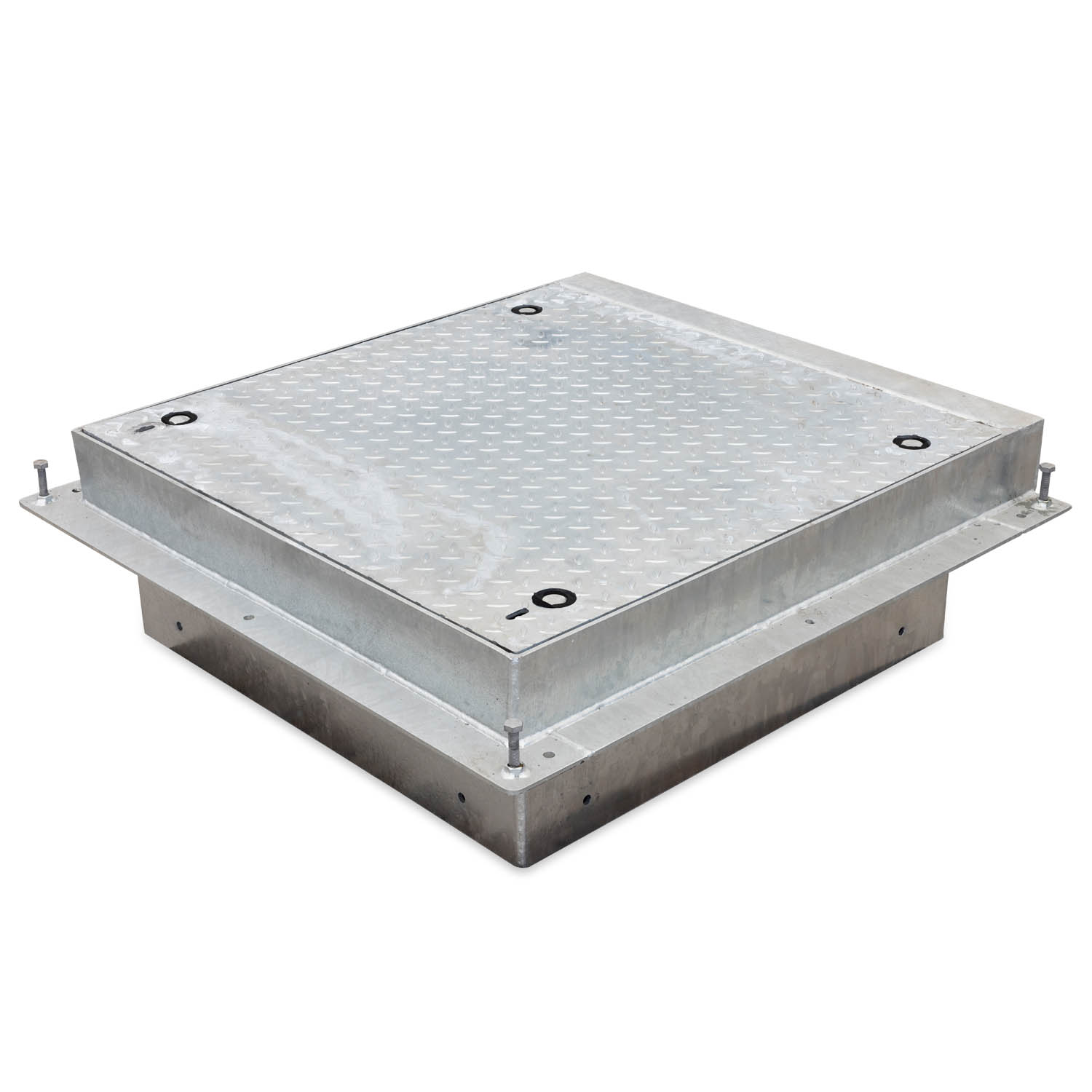 Dæksel 1600x1600 Fast karm - varmgalvaniseret  - 40T Dørk
